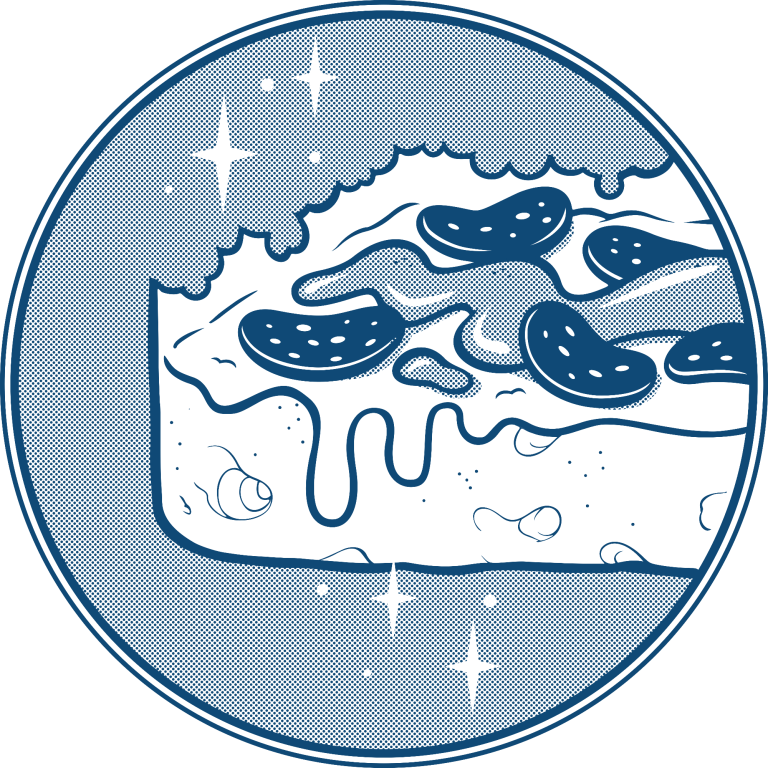 Illustration Pizzastück Seite