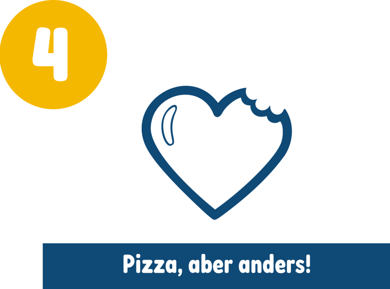 Illustration Herz mit einem Biss 